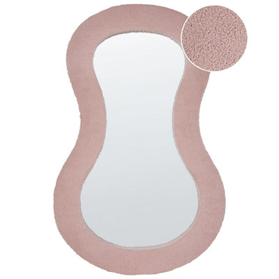 B&Q -  Wall Mirror Planchez 70 Cm 112 Cm Boucle Pink