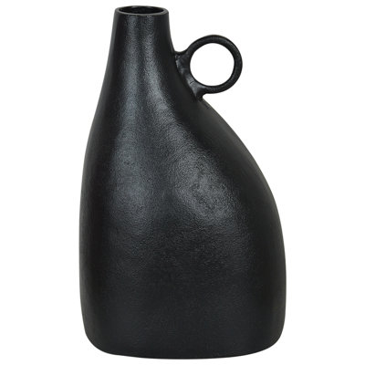 Beliani Decorative Vase Narbada Metal 36 Cm Black from B&Q