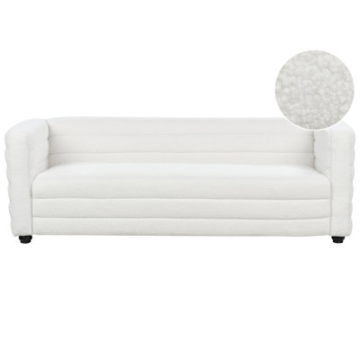 Beliani Sofa 3 Seater Hofn Boucle Off-White from B&Q