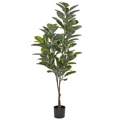 Beliani Artificial Plant Ficus Elastica 160 Cm Green from B&Q