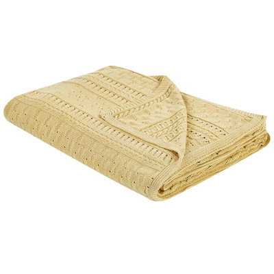 B&Q -  Bedspread Daulet Cotton 150 X 200 Cm Yellow