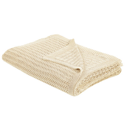 B&Q -  Bedspread Ilen Cotton 150 X 200 Cm Beige