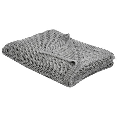B&Q -  Bedspread Ilen Cotton 150 X 200 Cm Grey