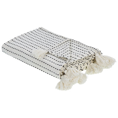 B&Q -  Bedspread Modar Cotton 220 X 240 Cm Off-White