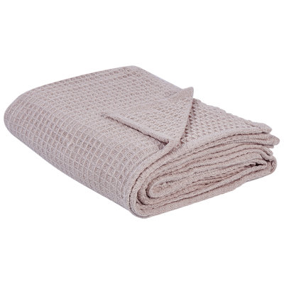 B&Q -  Bedspread Chagyl Cotton 150 X 200 Cm Pastel Pink