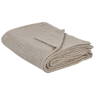 B&Q -  Bedspread Chagyl Cotton 220 X 240 Cm Taupe