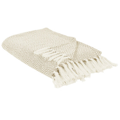 B&Q -  Bedspread Toutli Cotton 220 X 240 Cm Light Beige