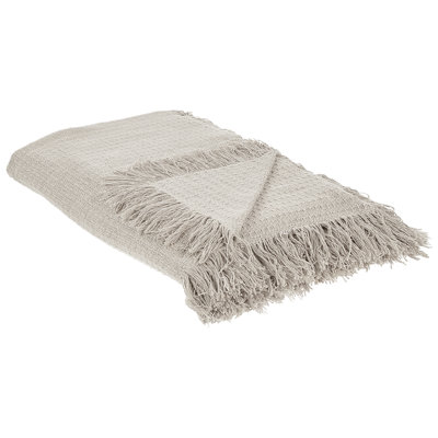 B&Q -  Bedspread Yerbent Cotton 150 X 200 Cm Light Grey