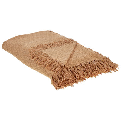 B&Q -  Bedspread Yerbent Cotton 200 X 220 Cm Golden Brown