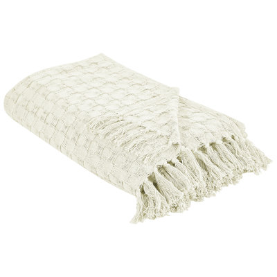 B&Q -  Bedspread Bere Cotton 220 X 240 Cm Off-White