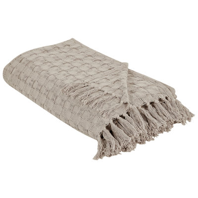 B&Q -  Bedspread Bere Cotton 200 X 220 Cm Taupe