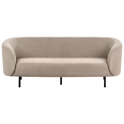 Beliani Sofa 3 Seater Loen Fabric Taupe from B&Q