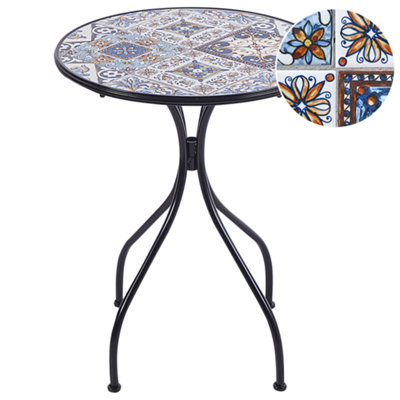 Beliani Bistro Table Civita 60 Cm 60 Cm Metal Black from B&Q