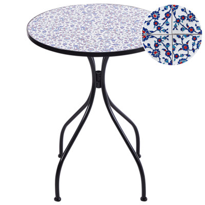 Beliani Bistro Table Camprena 60 Cm 60 Cm Metal Black from B&Q