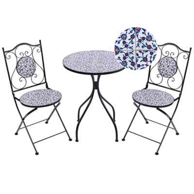 Beliani Bistro Set Folding Camprena Metal Black from B&Q
