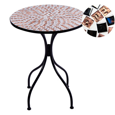 Beliani Bistro Table Carpino 60 Cm 60 Cm Black from B&Q