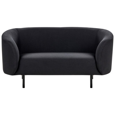 Beliani Sofa 2 Seater Loen Fabric Black from B&Q