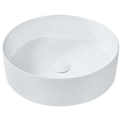 Beliani Countertop Basin Tebar 400 mm Ceramic White from B&Q