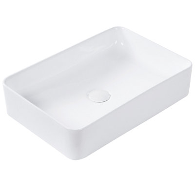 Beliani Countertop Basin Chivana 510 X 340 mm Ceramic White from B&Q