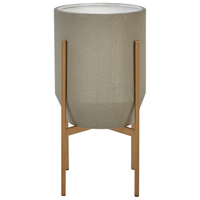B&Q -  Elevated Plant Pot Hybridum Metal 33 Cm Grey