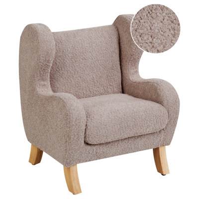 B&Q -  Kids Armchair Farum Boucle Taupe