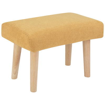 B&Q -  Fabric Footstool Yellow Takoma Ii