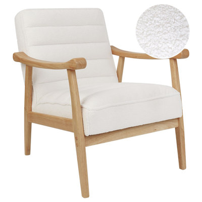 B&Q -  Armchair Leknes Boucle Off-White