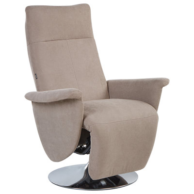 B&Q -  Recliner Chair Prime With Footrest Fabric Taupe