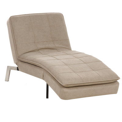 Beliani Chaise Longue Loiret Fabric Beige from B&Q