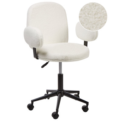B&Q -  Desk Chair Moraga Boucle Off-White