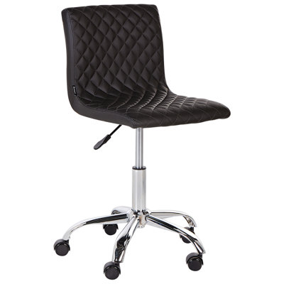 Beliani Desk Chair Orlando Faux Leather Black from B&Q