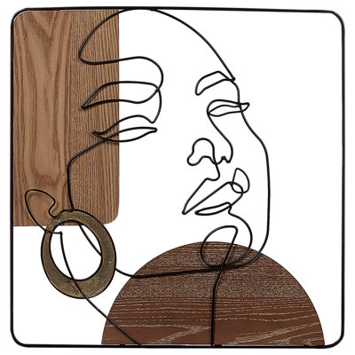 B&Q -  Wall Decor Californium Metal 50 Cm Brown