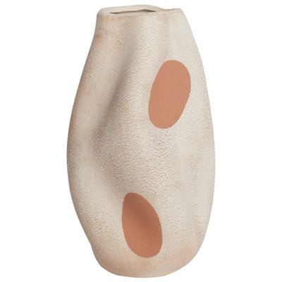 B&Q -  Flower Vase Batoidea Stoneware 25 Cm Light Beige