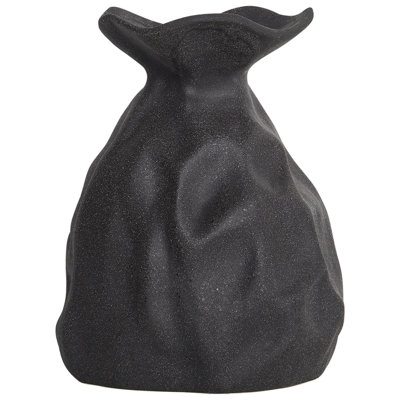 B&Q -  Flower Vase Coontail Stoneware 31 Cm Black