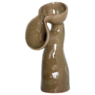 B&Q -  Flower Vase Calamus Stoneware 28 Cm Green