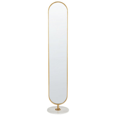 B&Q -  Coat Stand With Mirror Moody 170 Cm Metal Gold