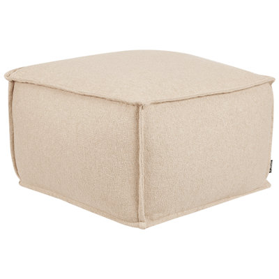 Beliani Modern Pouffe Sherali Beige Cotton