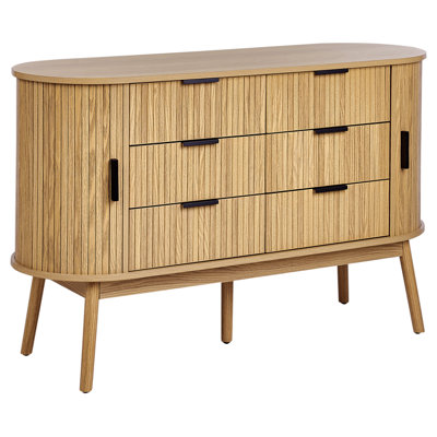 B&Q -   6 Drawer Chest Selah Brown