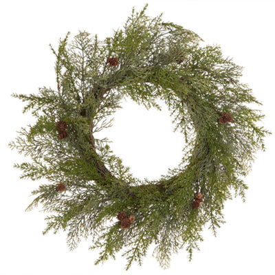 B&Q -  Christmas Wreath Panrun Green 70 Cm