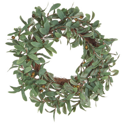 B&Q -  Decorative Wreath Danrun 65 Cm Green