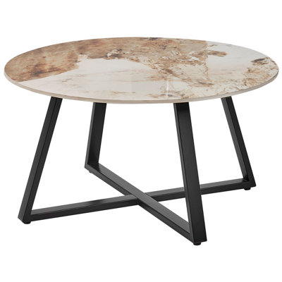 B&Q -  Coffee Table Ivins Ceramic White Marble