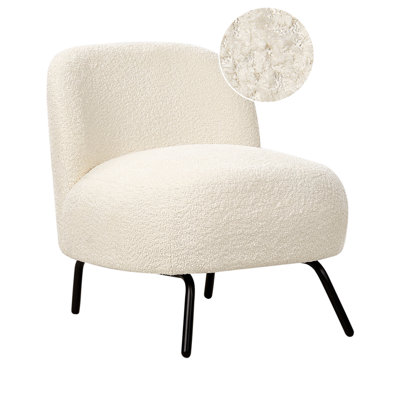 Beliani Armchair Kumla Boucle Off-White from B&Q