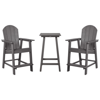 Beliani Bistro Set Adirondack Dark Grey from B&Q