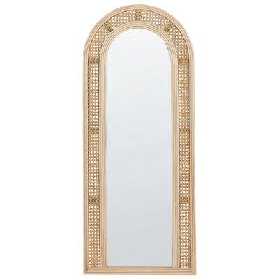 B&Q -  Wall Mirror Franey 50 Cm 120 Cm Rattan Natural