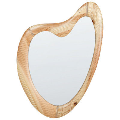 B&Q -  Wall Mirror Neure 90 Cm 77 Cm Fir Wood Natural
