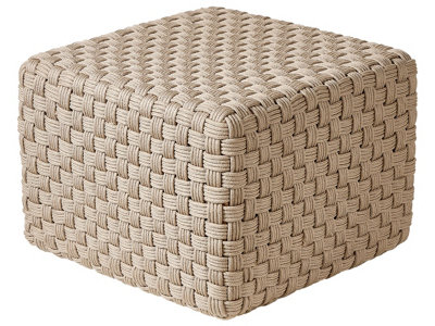 Beliani Boho Pouffe Nalli Taupe