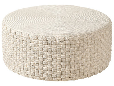 Beliani Boho Pouffe Mithi Light Beige