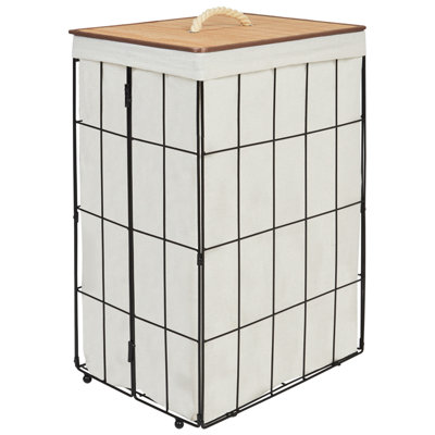 Beliani Laundry Basket Mirissa Metal Black 72 L from B&Q