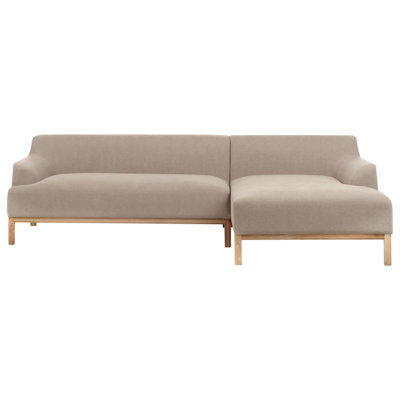 Beliani Corner Sofa 3 Seater Sosjo Fabric Taupe Left Hand from B&Q