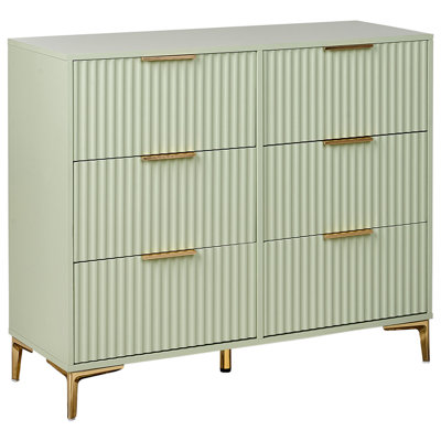B&Q -  6 Drawer Chest Walcott Light Green
